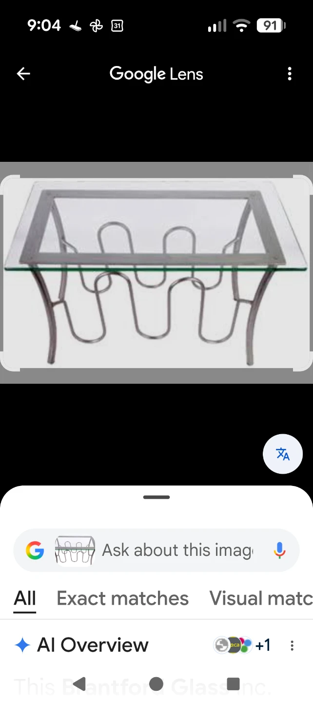 Glass Top Accent Table with Metal Frame - photo 3
