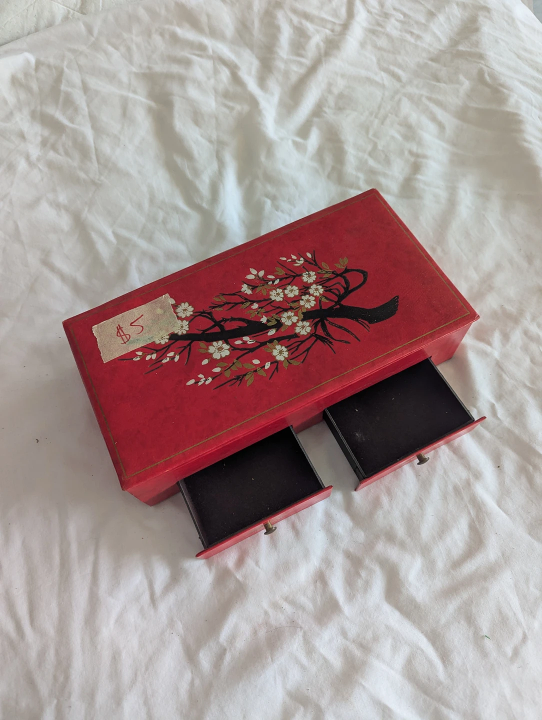 Red Decorative Storage Box with Drawers - photo 2