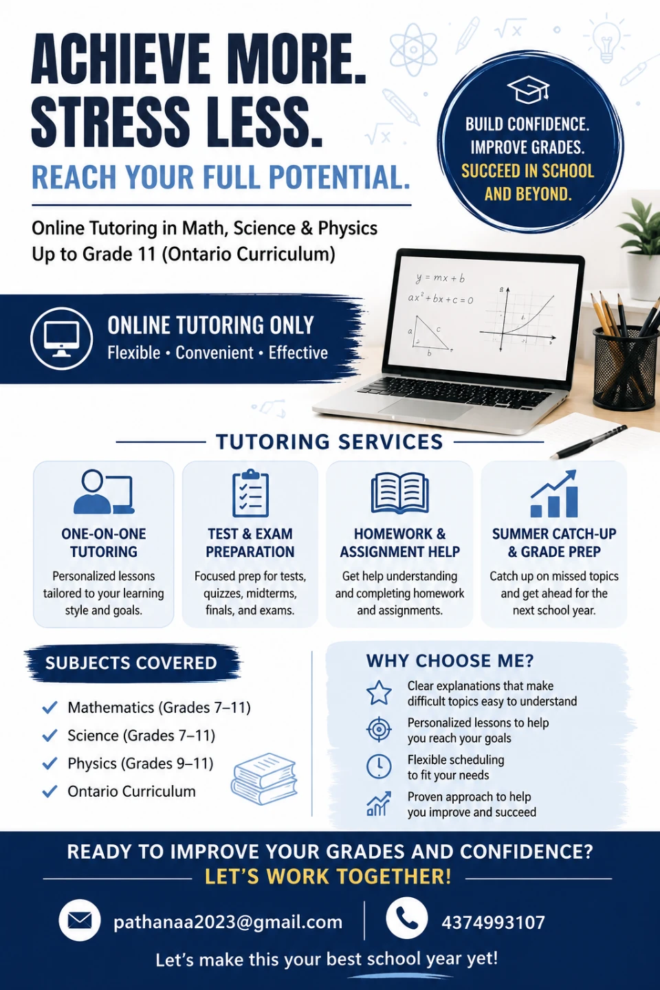 Online Tutoring for Math, Sciences (Ontario Curriculum)