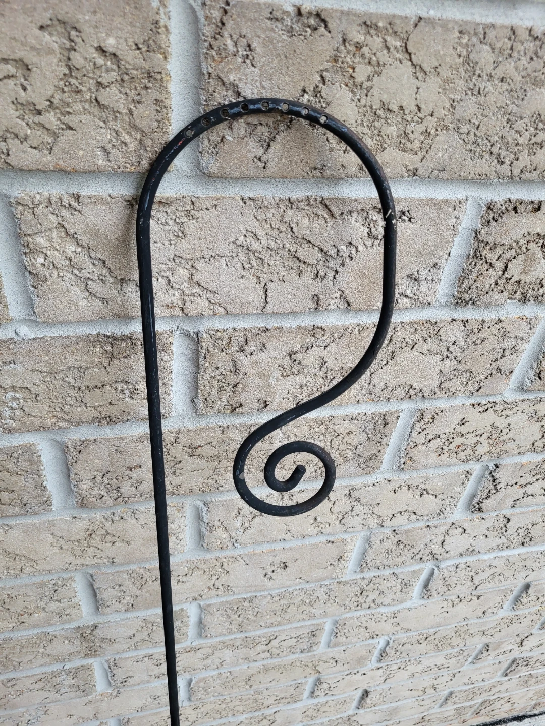 Black Metal Shepherd's Hook Plant Hanger - photo 2