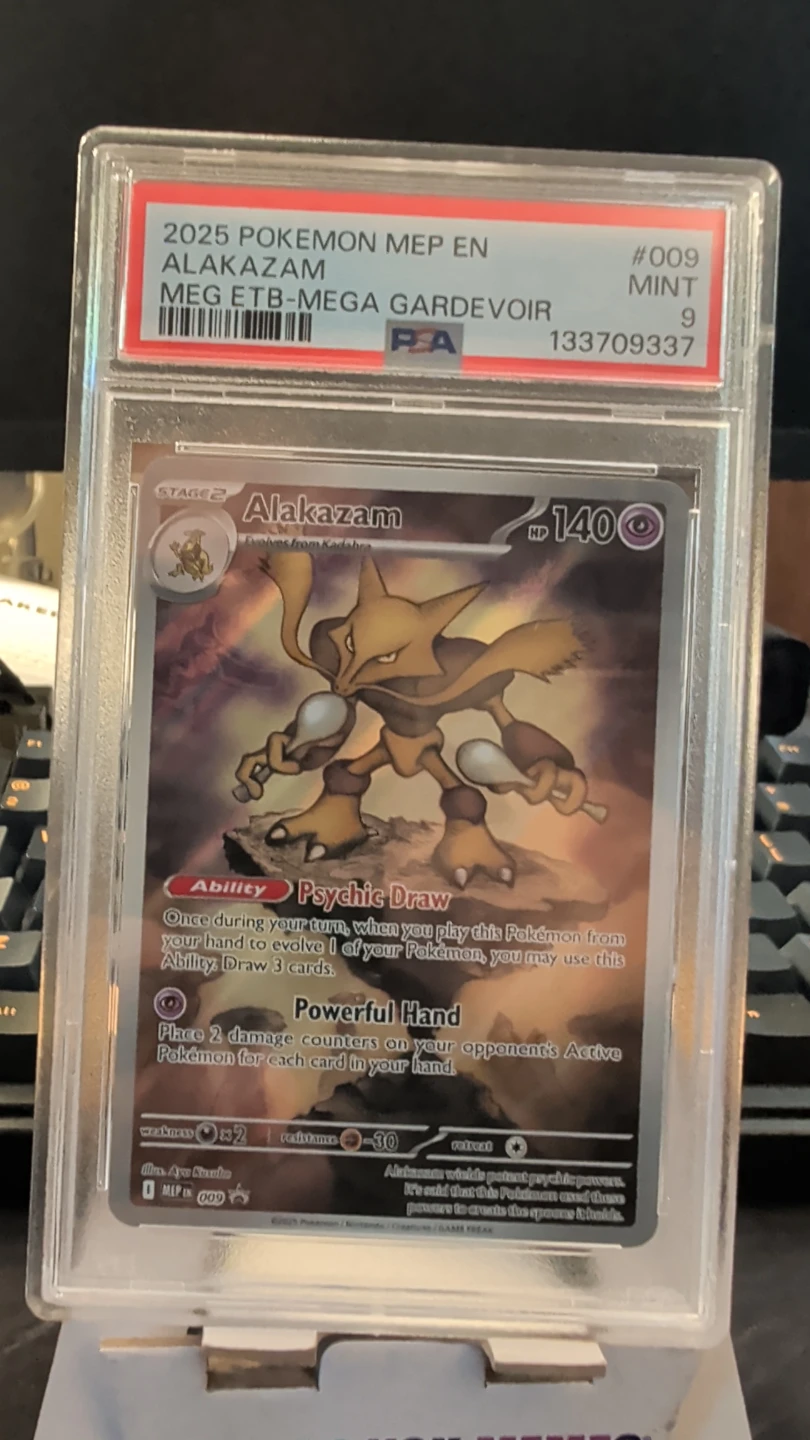 2025 Pokemon Alakazam MEP EN #009 PSA 9 Mint Card