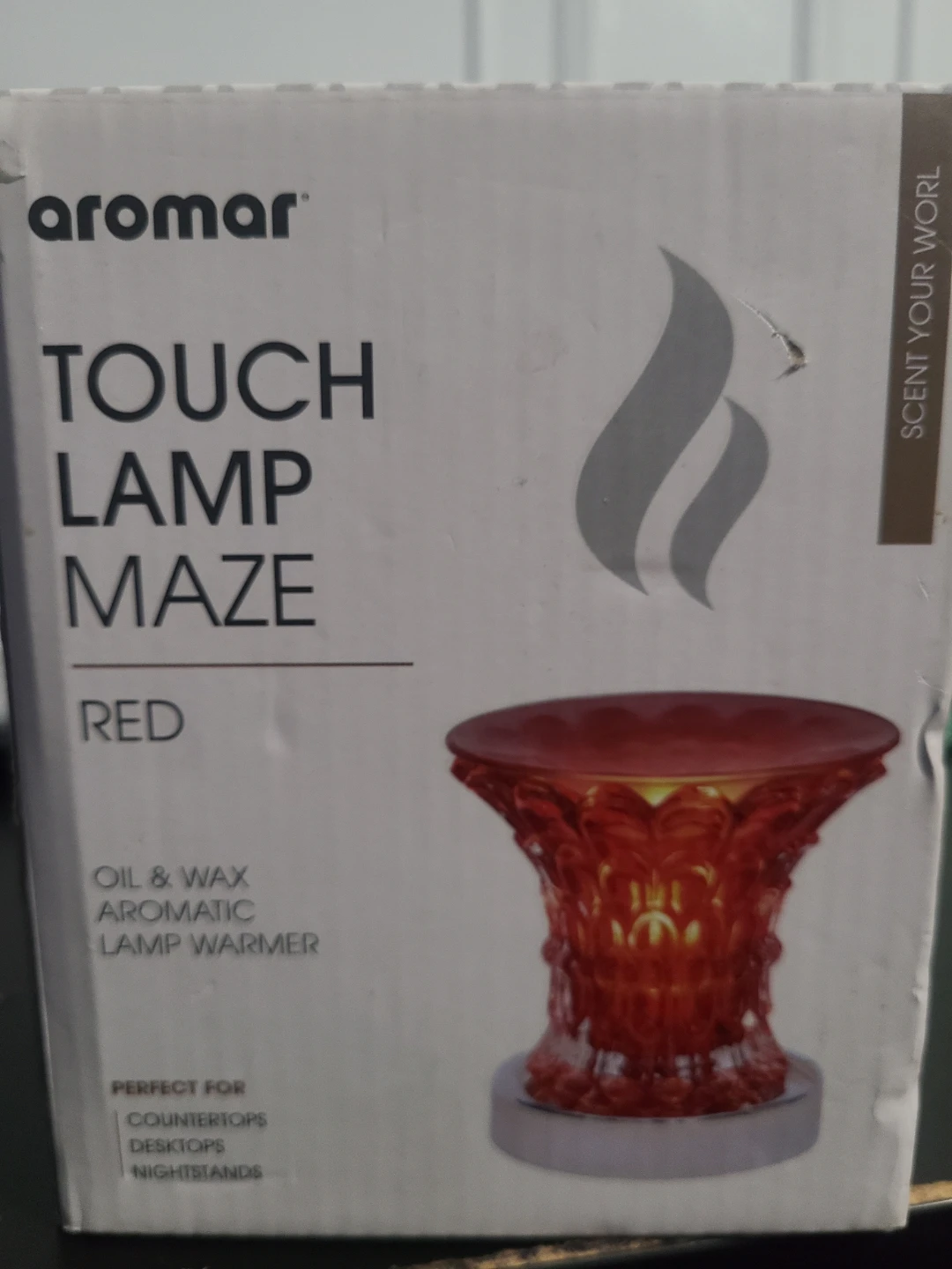 Aromar Touch Lamp Maze Red Oil & Wax Aromatic Lamp Warmer
