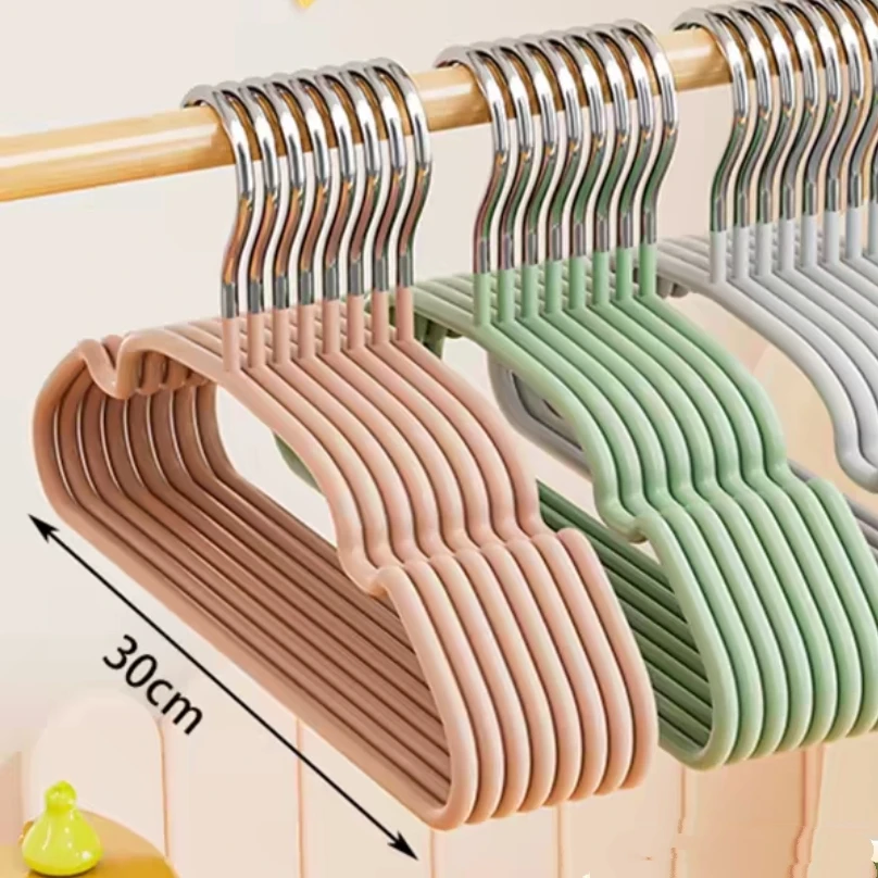 New 20 Pieces Kids' PVC-Coated Metal Hangers - photo 3