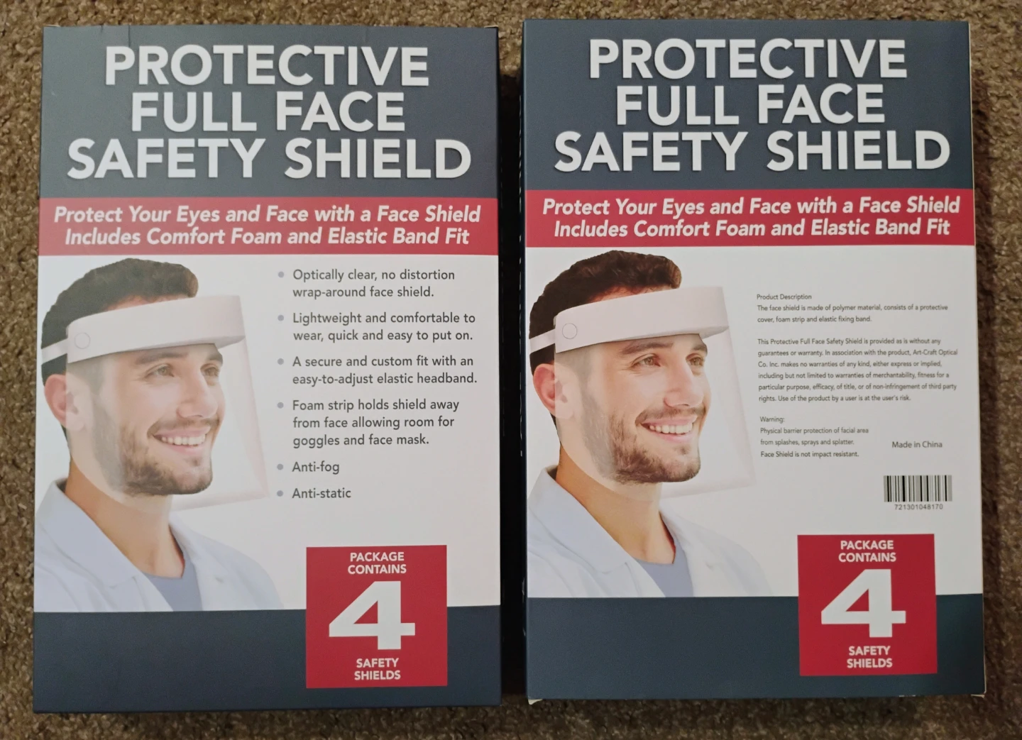 PROTECTIVE FULL FACE SAFETY SHIELDS
