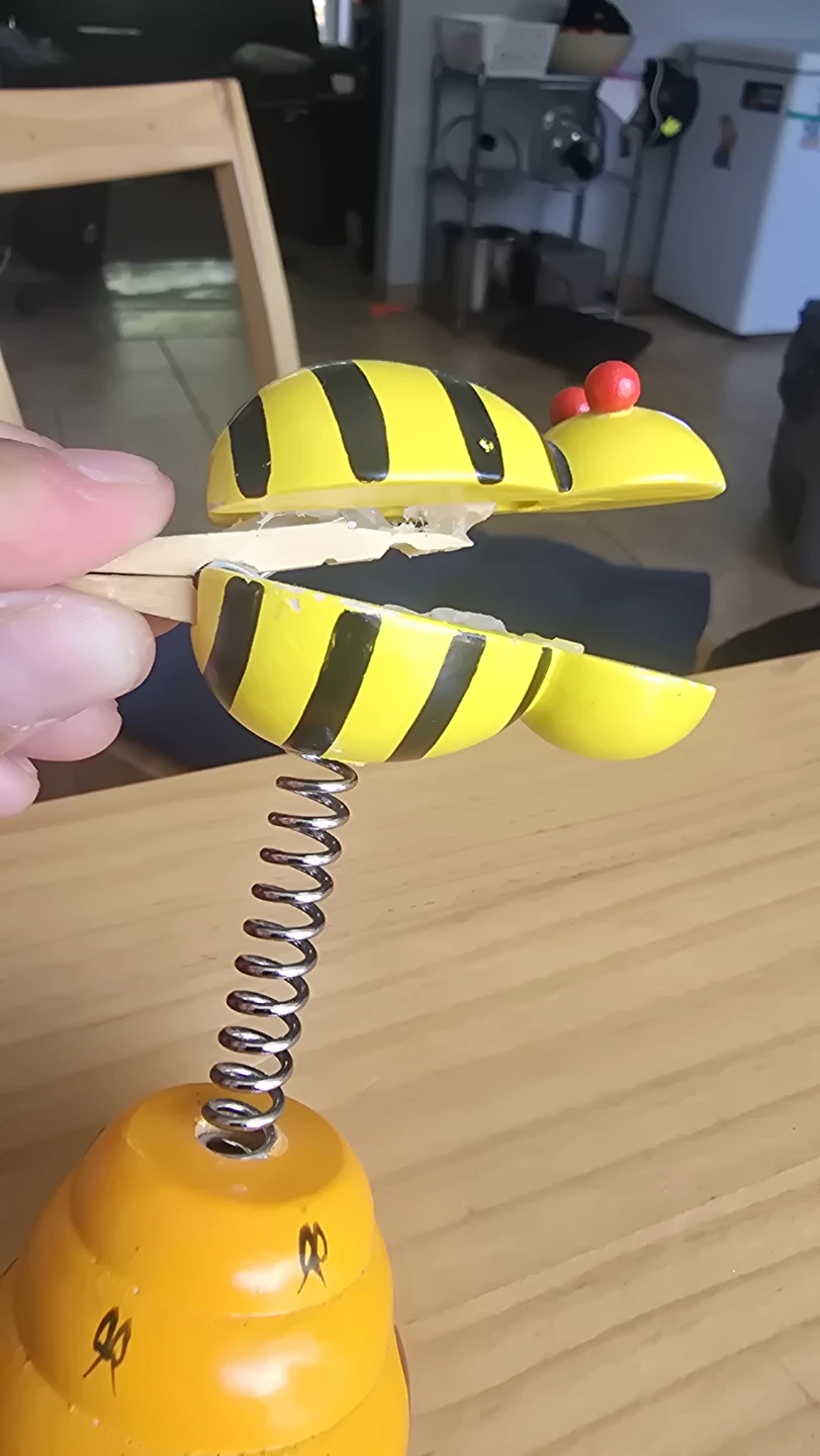 Yellow and Black Bee Bobblehead Toy