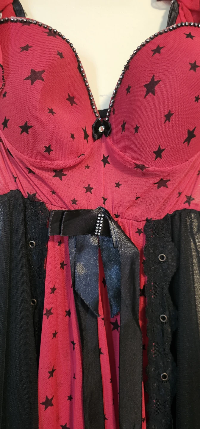 Red and Black Star Lingerie Set - photo 2