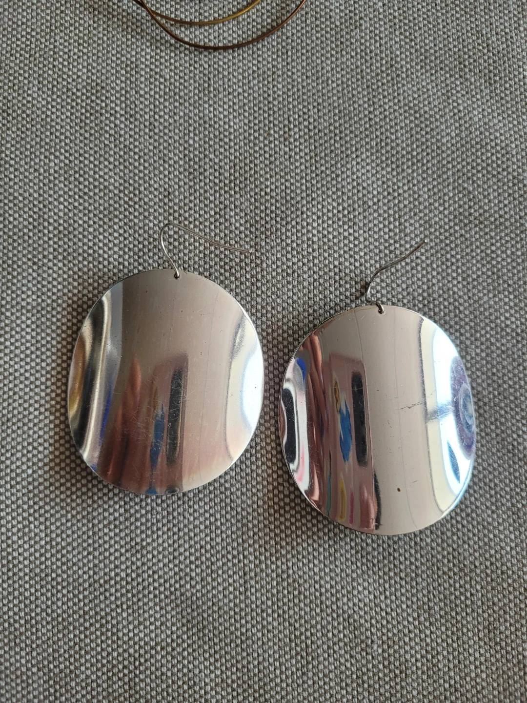 Silver Disc Earrings