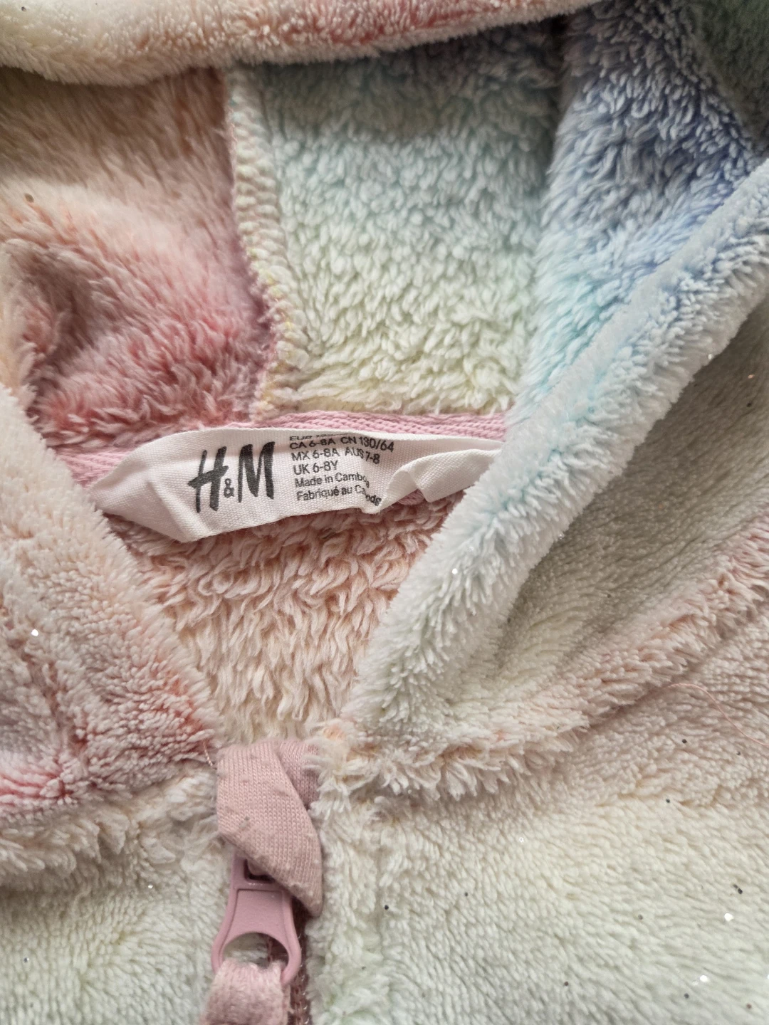 H&M Kids Unicorn Fleece Hoodie Size 6-8y - photo 2