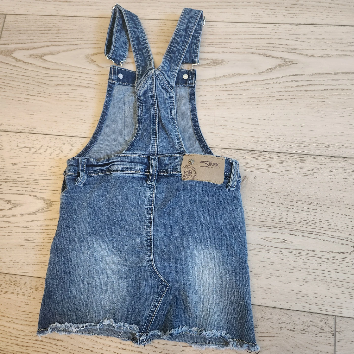 5T girls,  Silver jean dress - photo 2