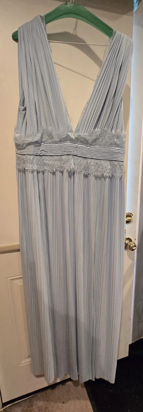 ASOS Light Blue Pleated Maxi Dress