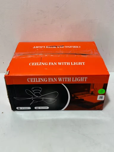 44" Black Ceiling Fan with Light