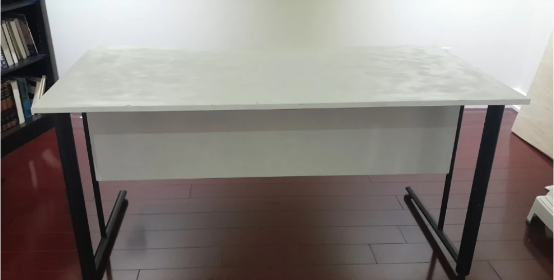 White Desk with Black Legs
