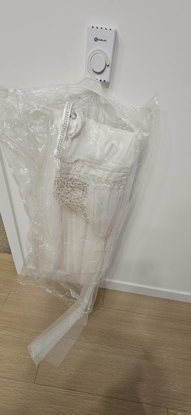 White sequined tulle dress