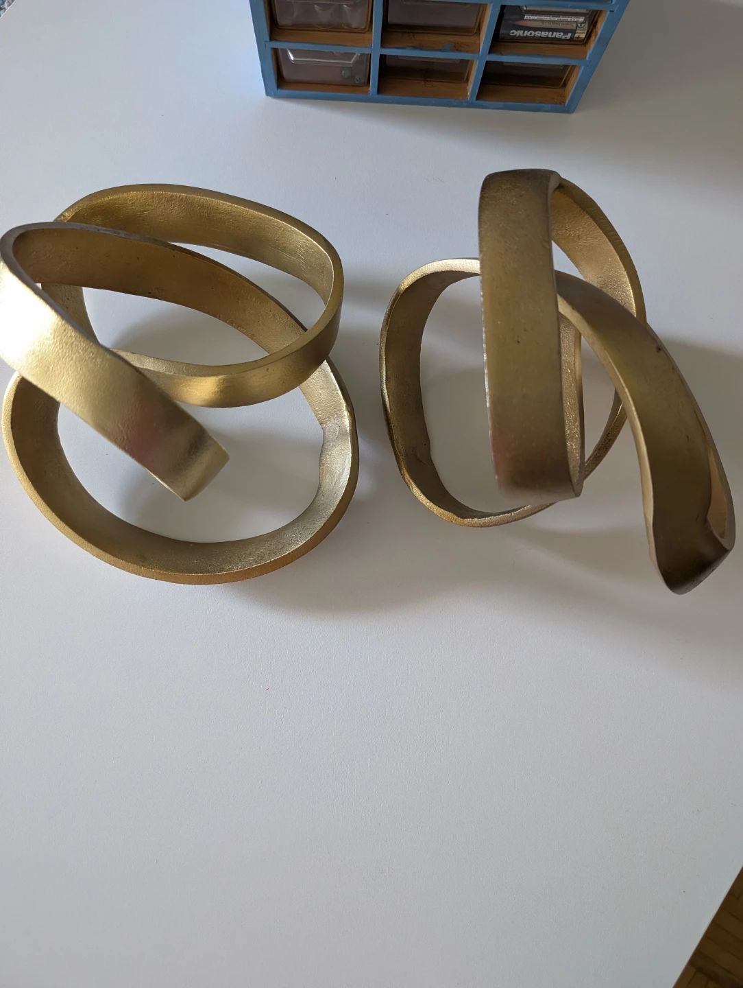 Gold Abstract Sculpture Set (2)