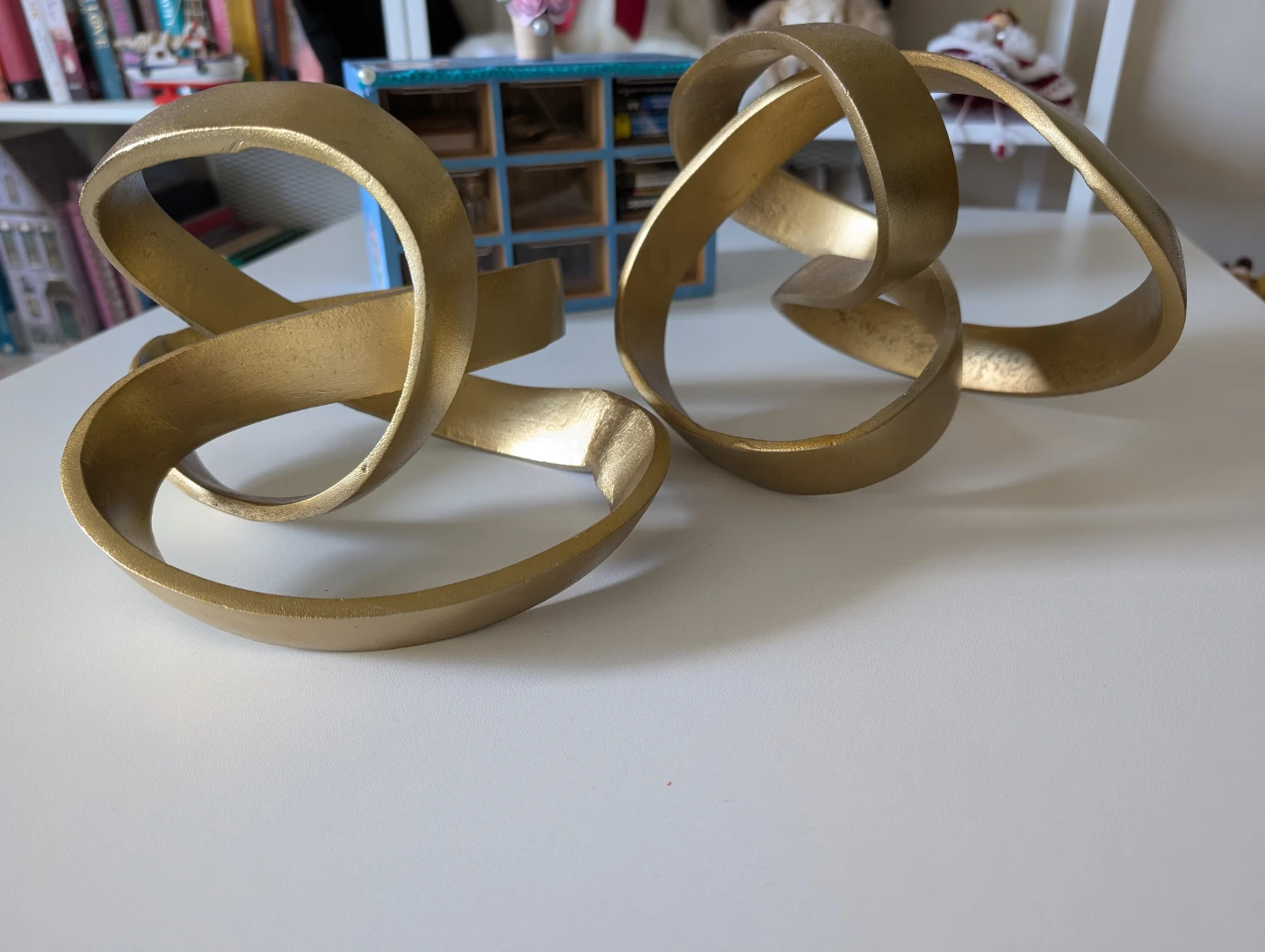 Gold Abstract Sculpture Set (2) - photo 2