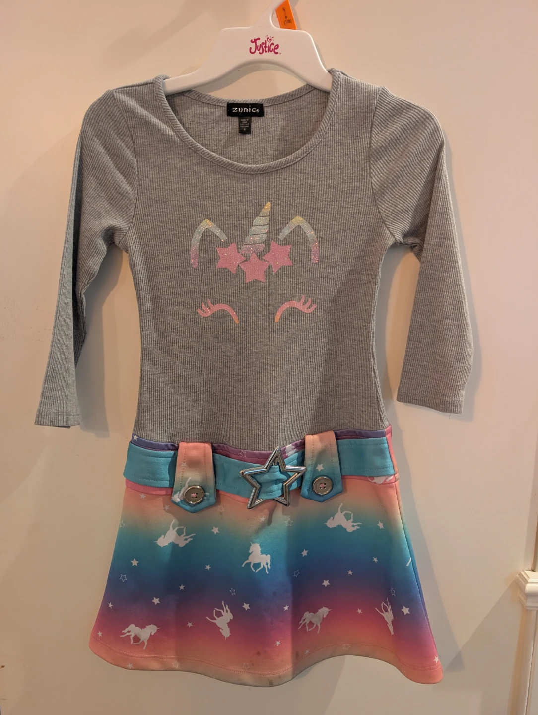 Zunie Girls Unicorn Dress Size 6