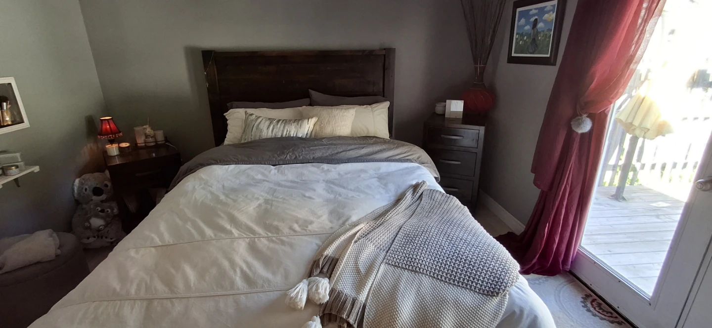 Queen solid wood bed set from Manchester's.  Need it gone asap