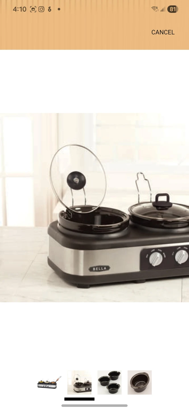 BELLA Triple Slow Cooker with Lids - photo 5