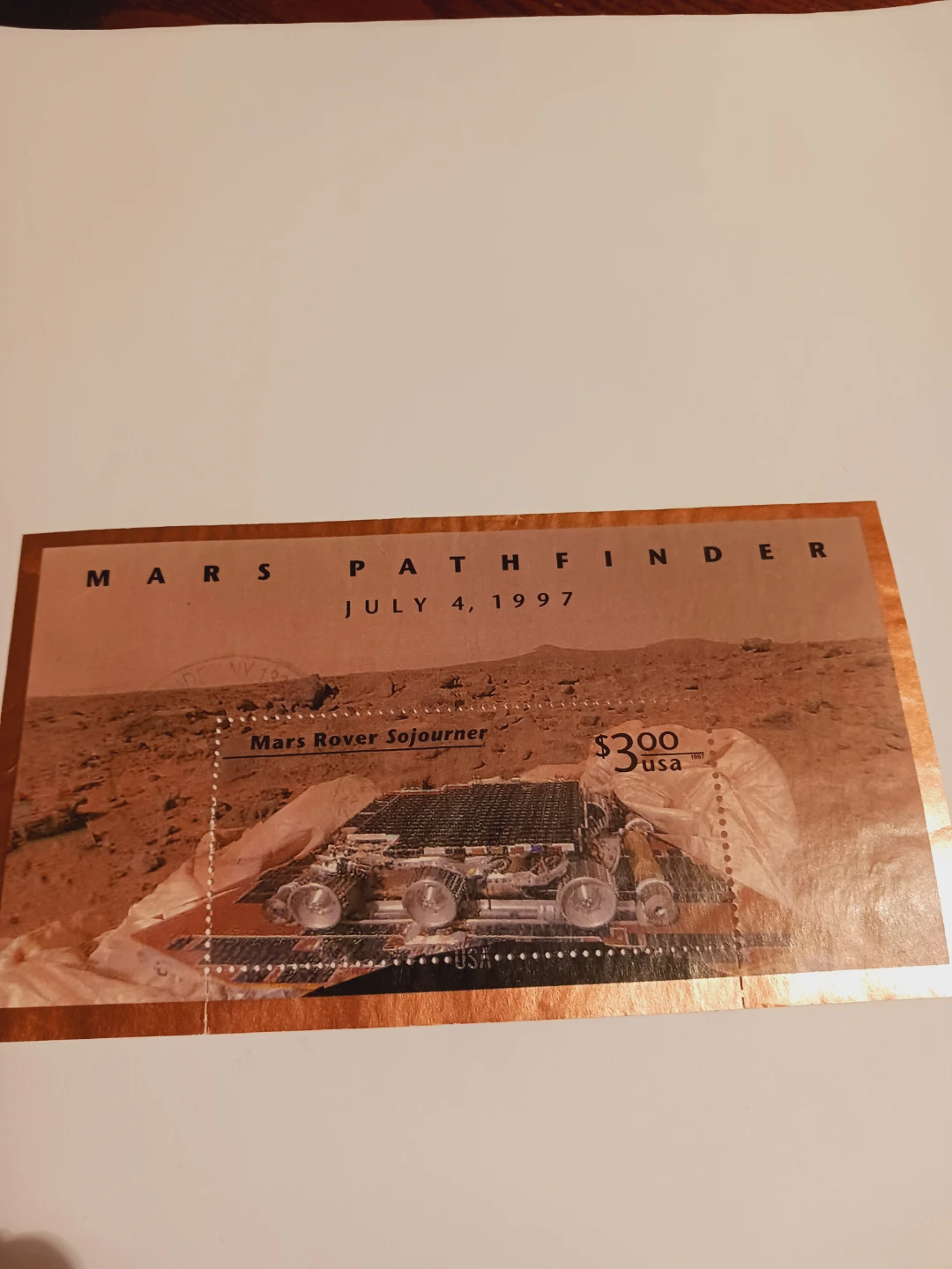 July 4, 1997. Mars Pathfinder Sojourner Rover Stamp