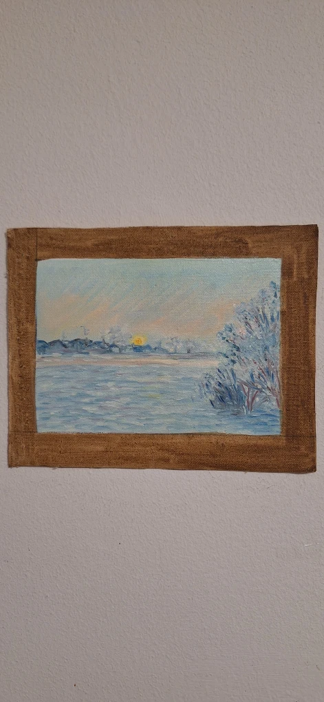 Original Winter Landscape Oil Painting