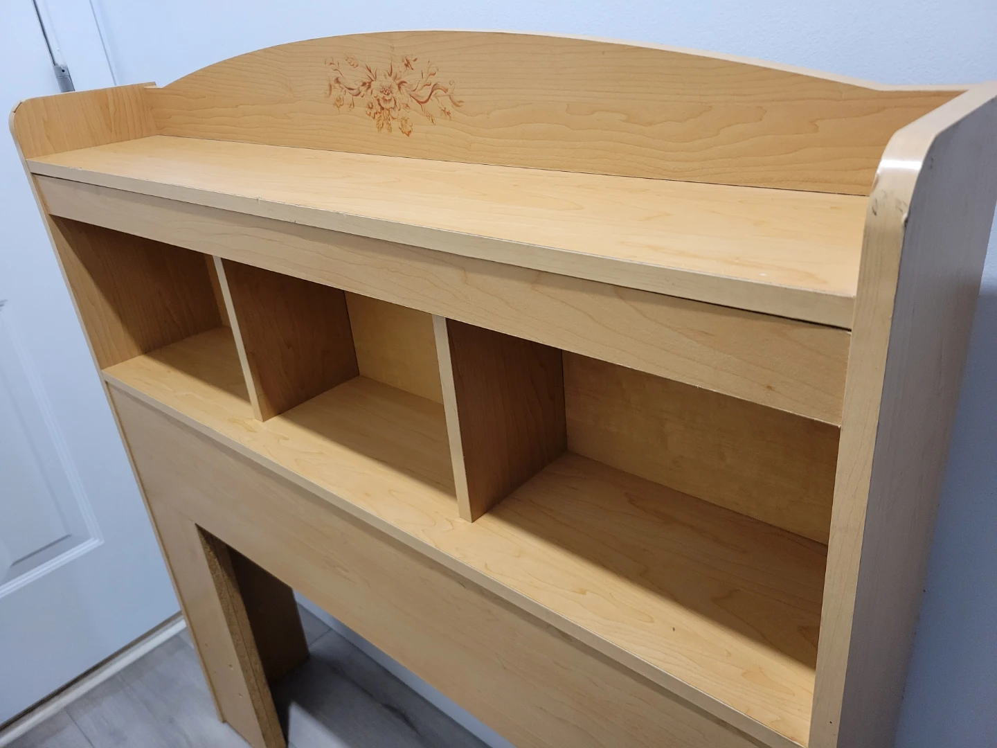 Twin / Single Size Wooden Headboard with Storage Cubbies - photo 3
