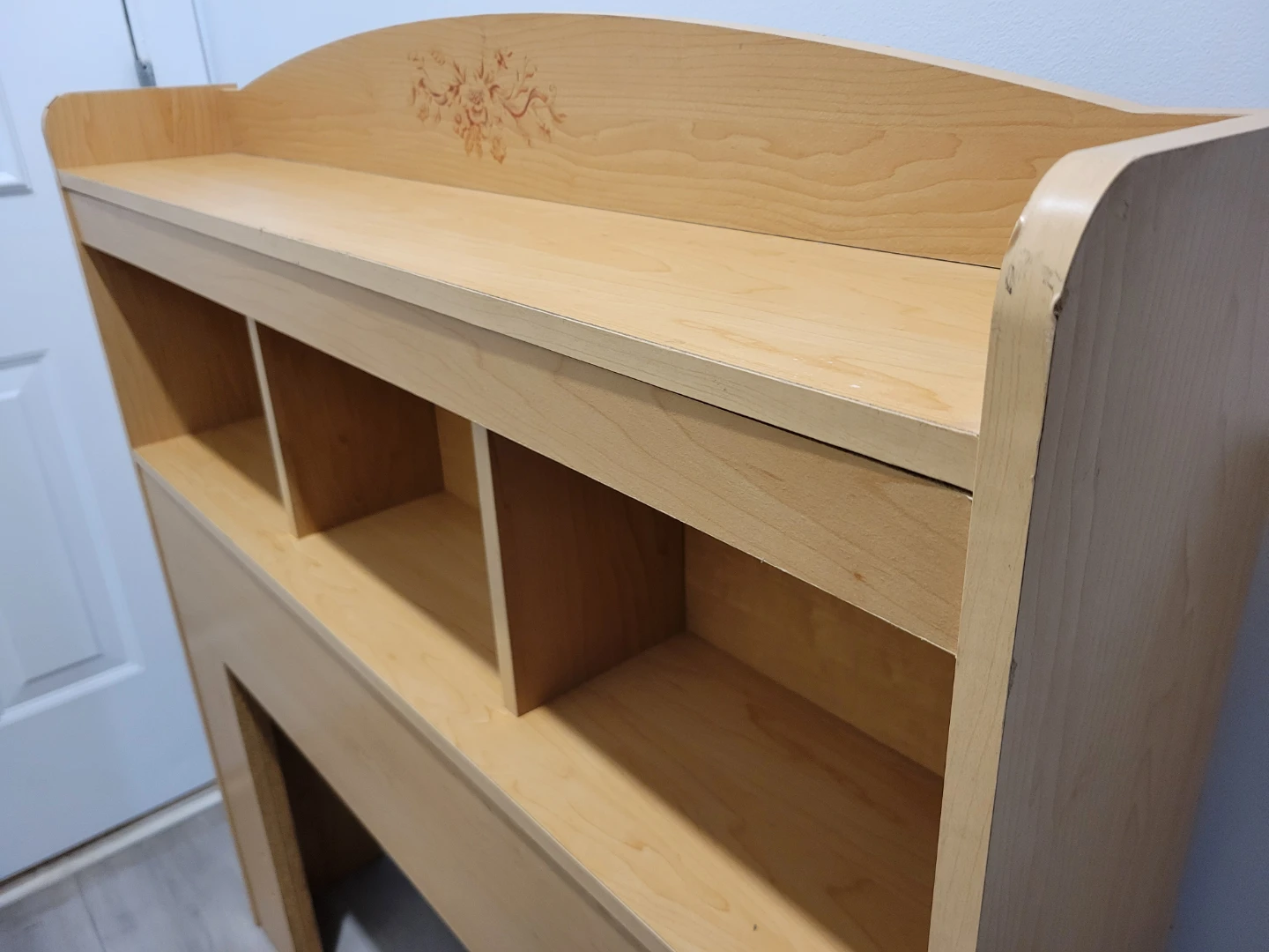 Twin / Single Size Wooden Headboard with Storage Cubbies - photo 4