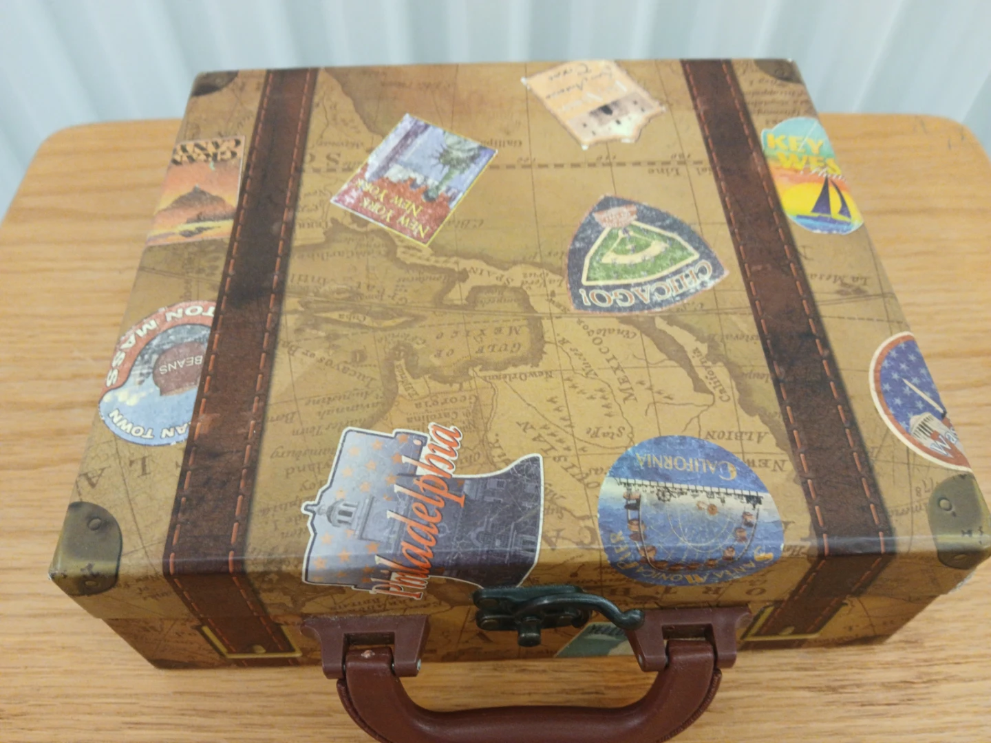 Decorative Vintage Suitcase Box 9"×9" - photo 5