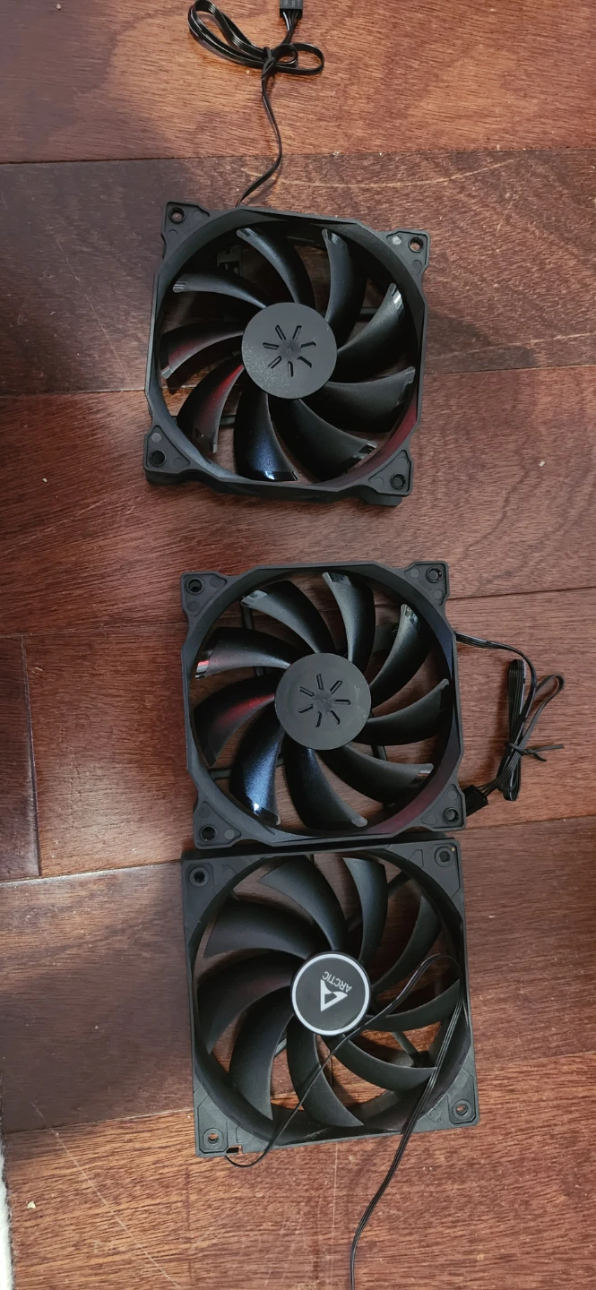 3 120mm fans