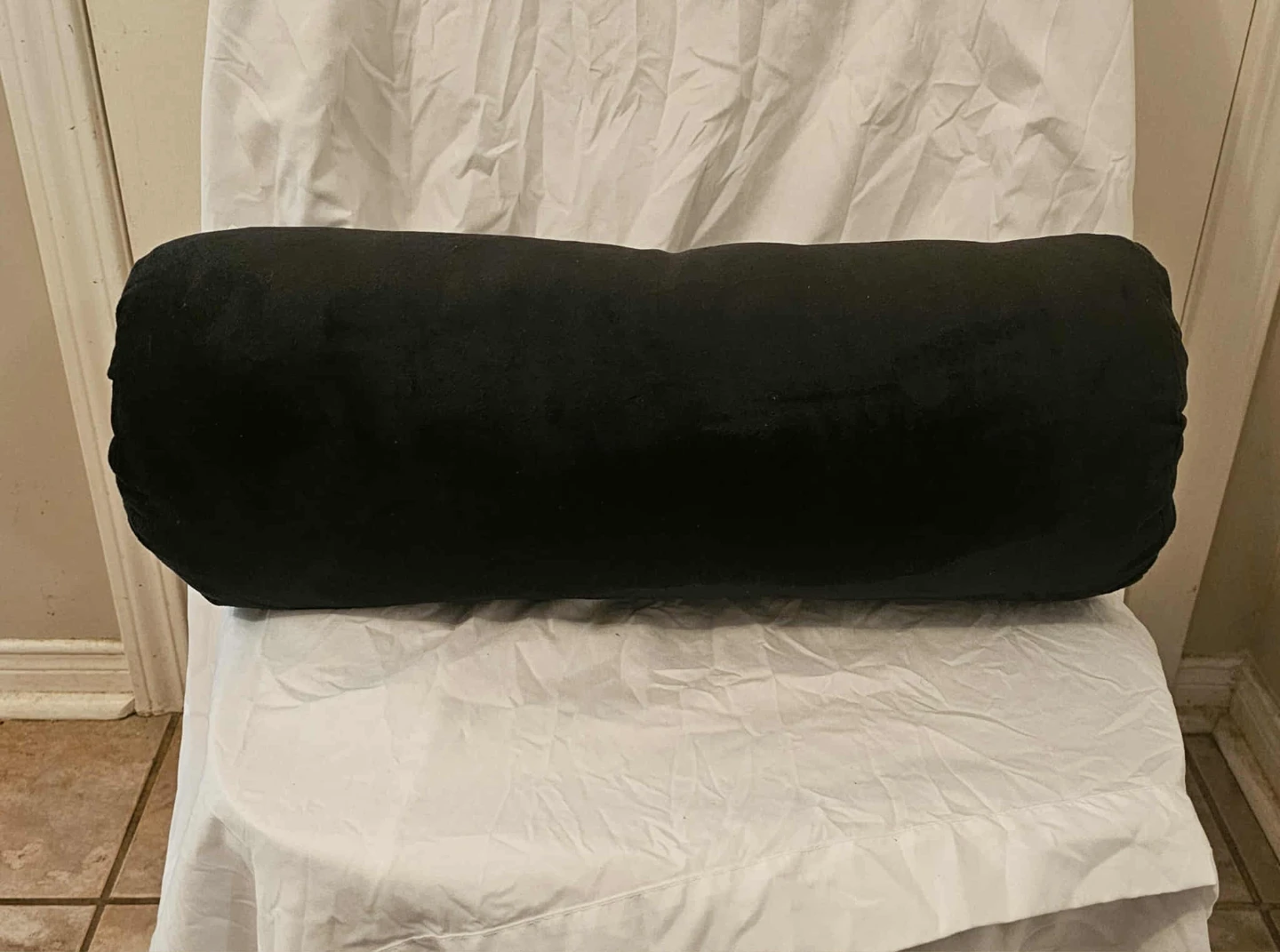 Black Rachel Zoe Round Decorative Pillow