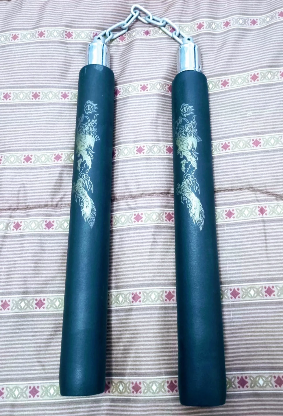 Preptep Practice Nunchaku/Nunchucks W/Dragon Foam Black Foam. - photo 3