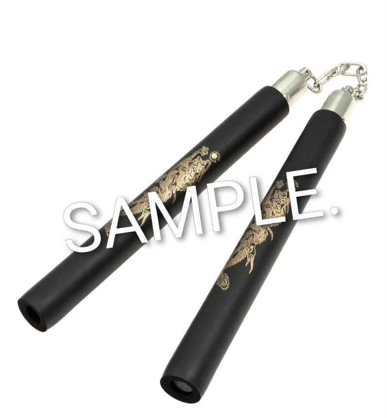 Preptep Practice Nunchaku/Nunchucks W/Dragon Foam Black Foam. - photo 5