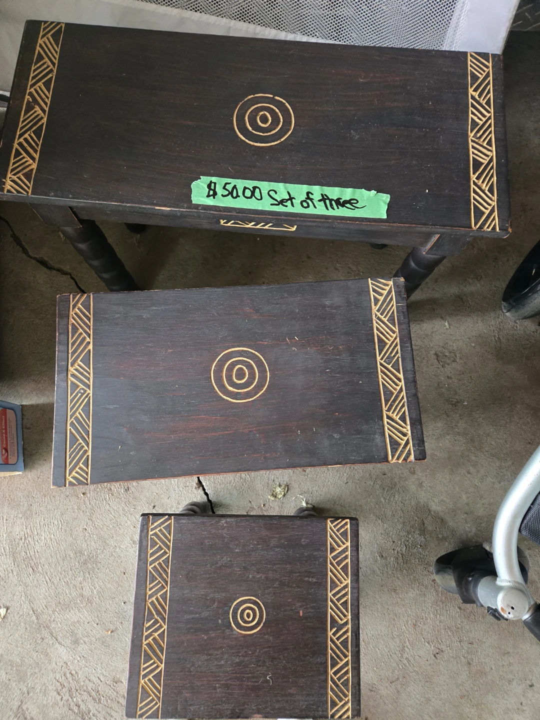Set of 3 Nesting Stools - photo 2