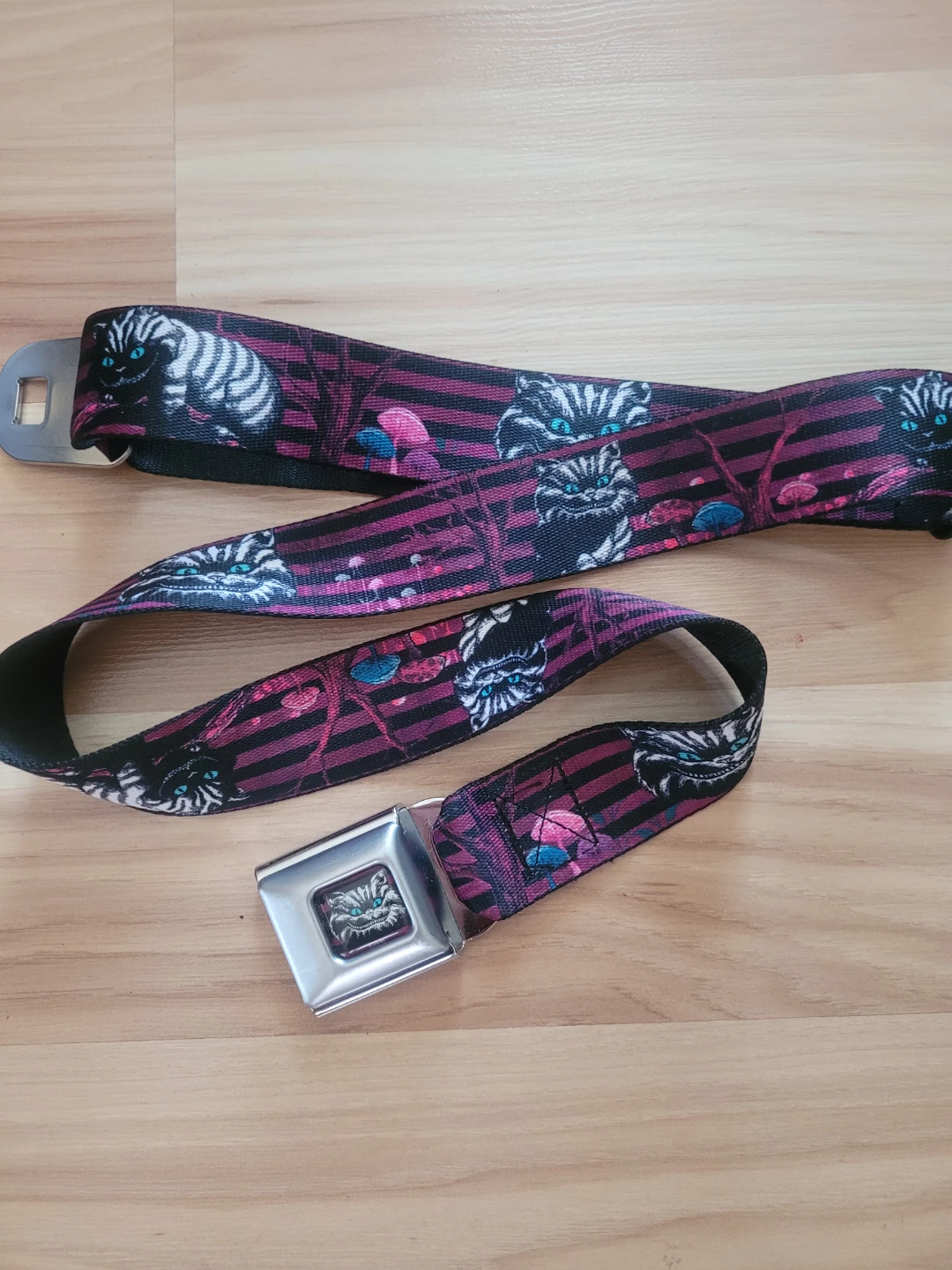 Disney Cheshire Cat Seatbelt Buckle Belt