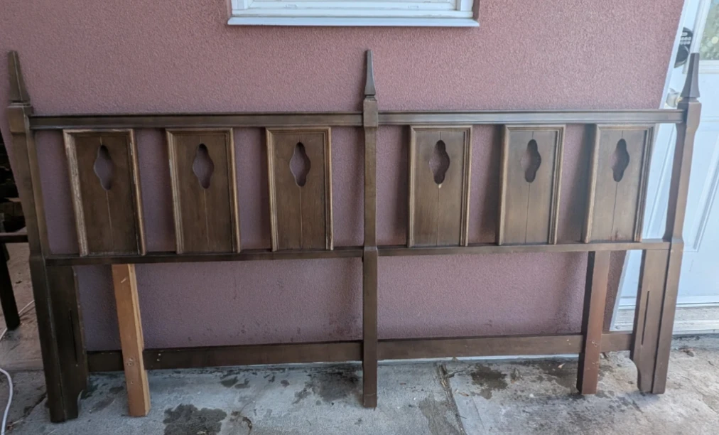 Vintage Wooden Headboard - 76 inch