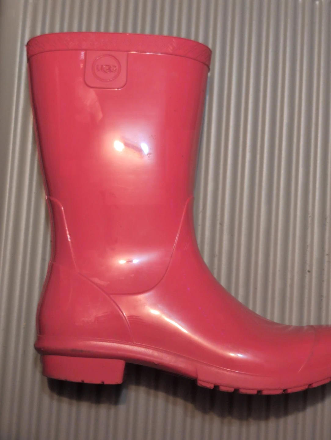 UGG Pink Rubber Rain Boots