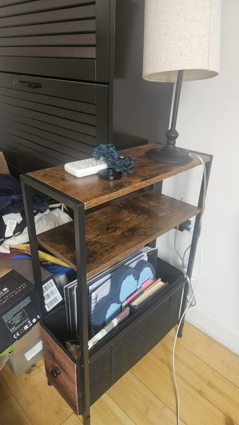 2 Nightstand with Storage Drawer - photo 2