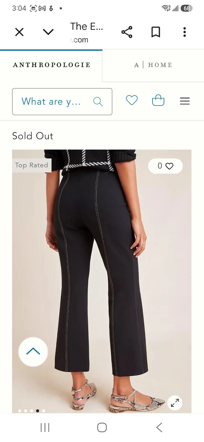 Anthropologie Essential Crop Flare Pants - Black - Size M - photo 2