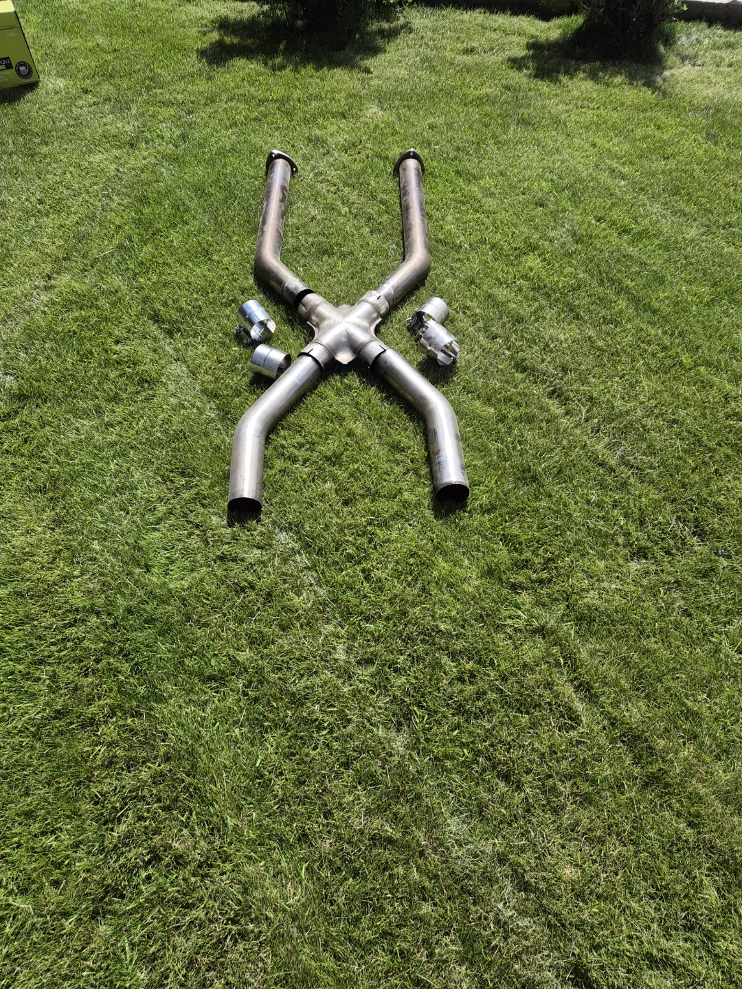 3" Stainless Steel Exhaust X-Pipe with Clamps
