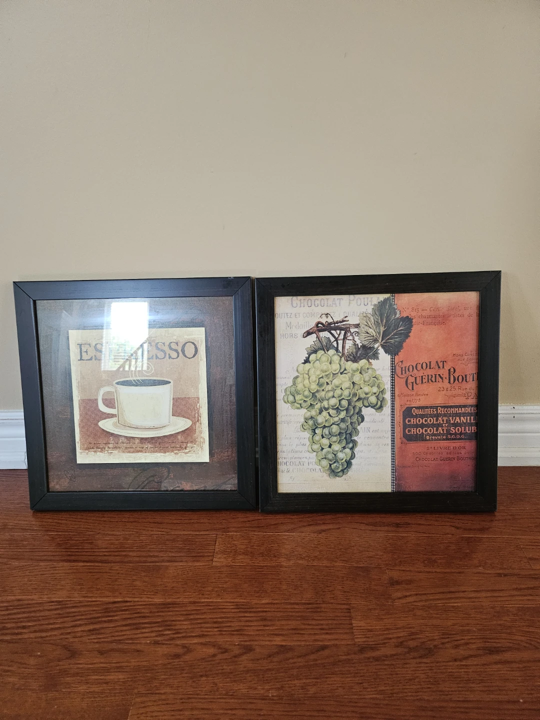 Framed Espresso and Chocolate Prints (Set of 2)