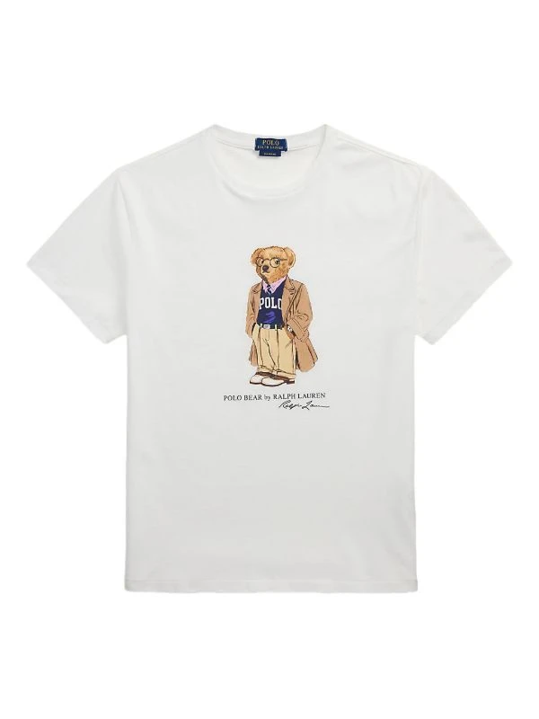 Polo Ralph Lauren Men's White Classic Fit Bear T-Shirt Size M