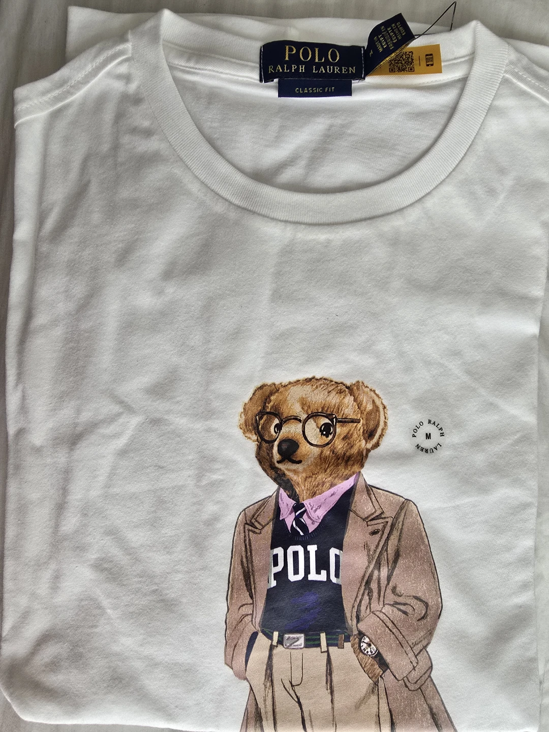 Polo Ralph Lauren Men's White Classic Fit Bear T-Shirt Size M - photo 3