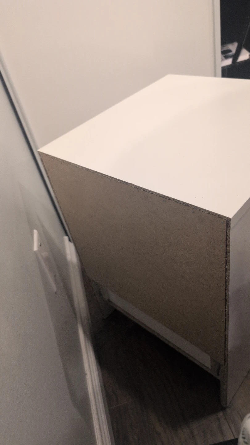 White Nightstand with Drawer and Shelf - photo 5