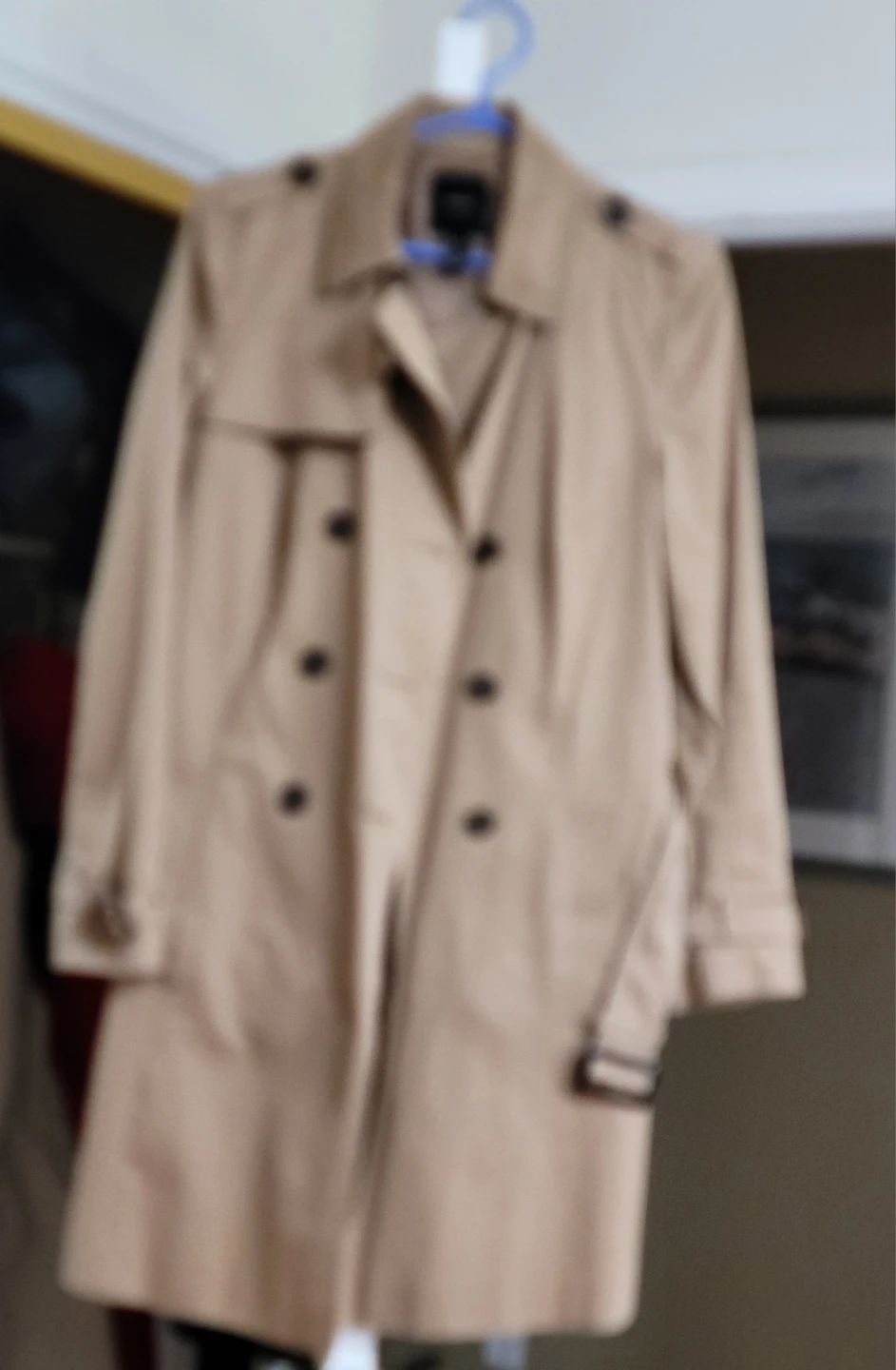 Tan Double-Breasted Trench Coat