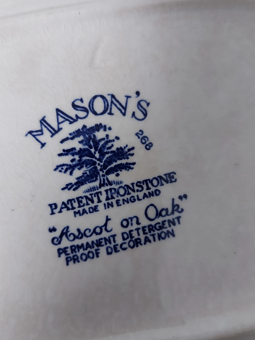 2 Vintage Mason's Ascot on Oak Patent Ironstone Platter - photo 5