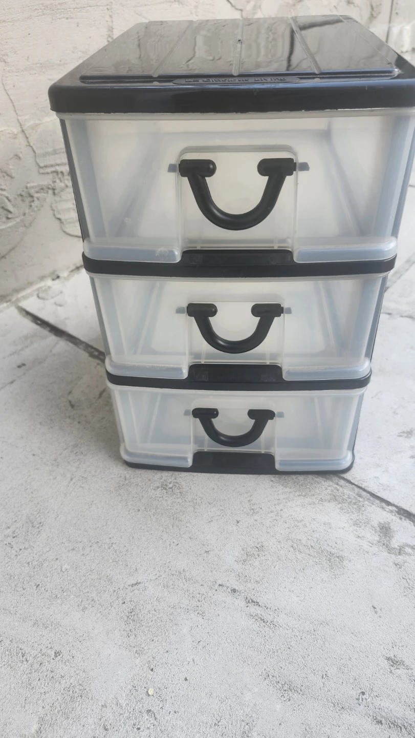 3-Drawer Plastic Storage Unit