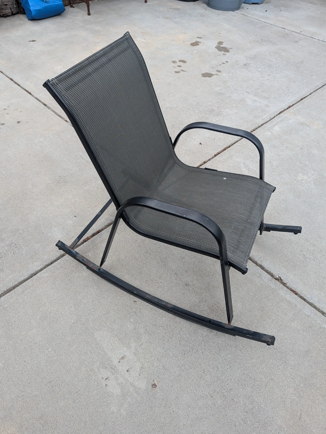 Outdoor mesh rocking chairs, set of 4