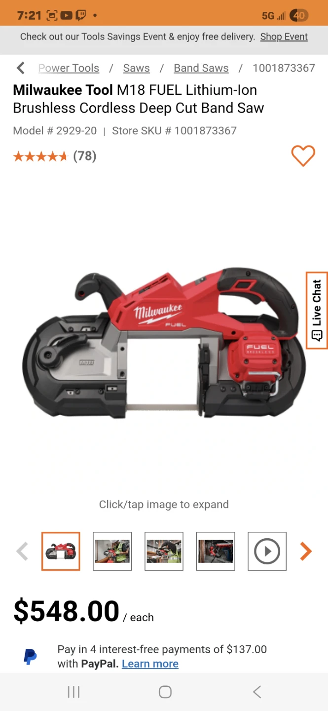 Milwaukee M18 FUEL Deep Cut Band Saw ( FREE BATTERY) 2929-20 - photo 3