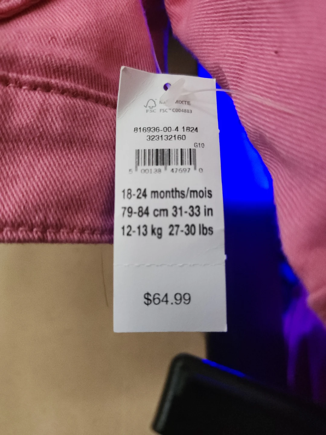Gap Pink Denim Jacket with Heart Pockets - photo 2