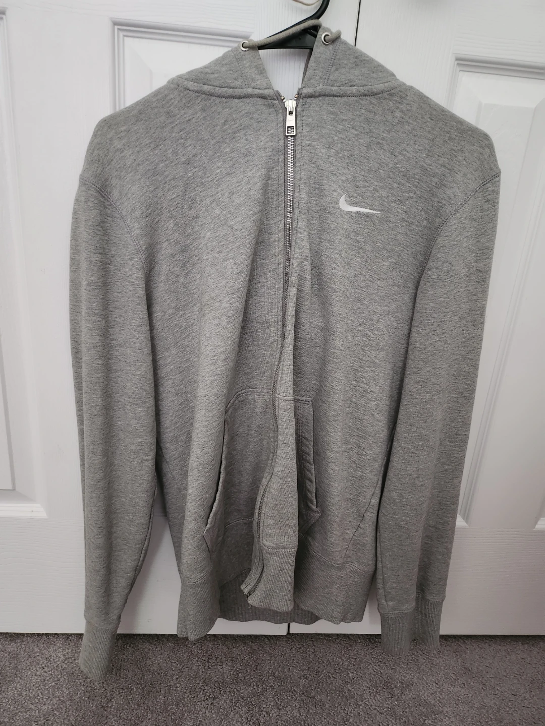 Grey Nike Zip-Up Hoodie