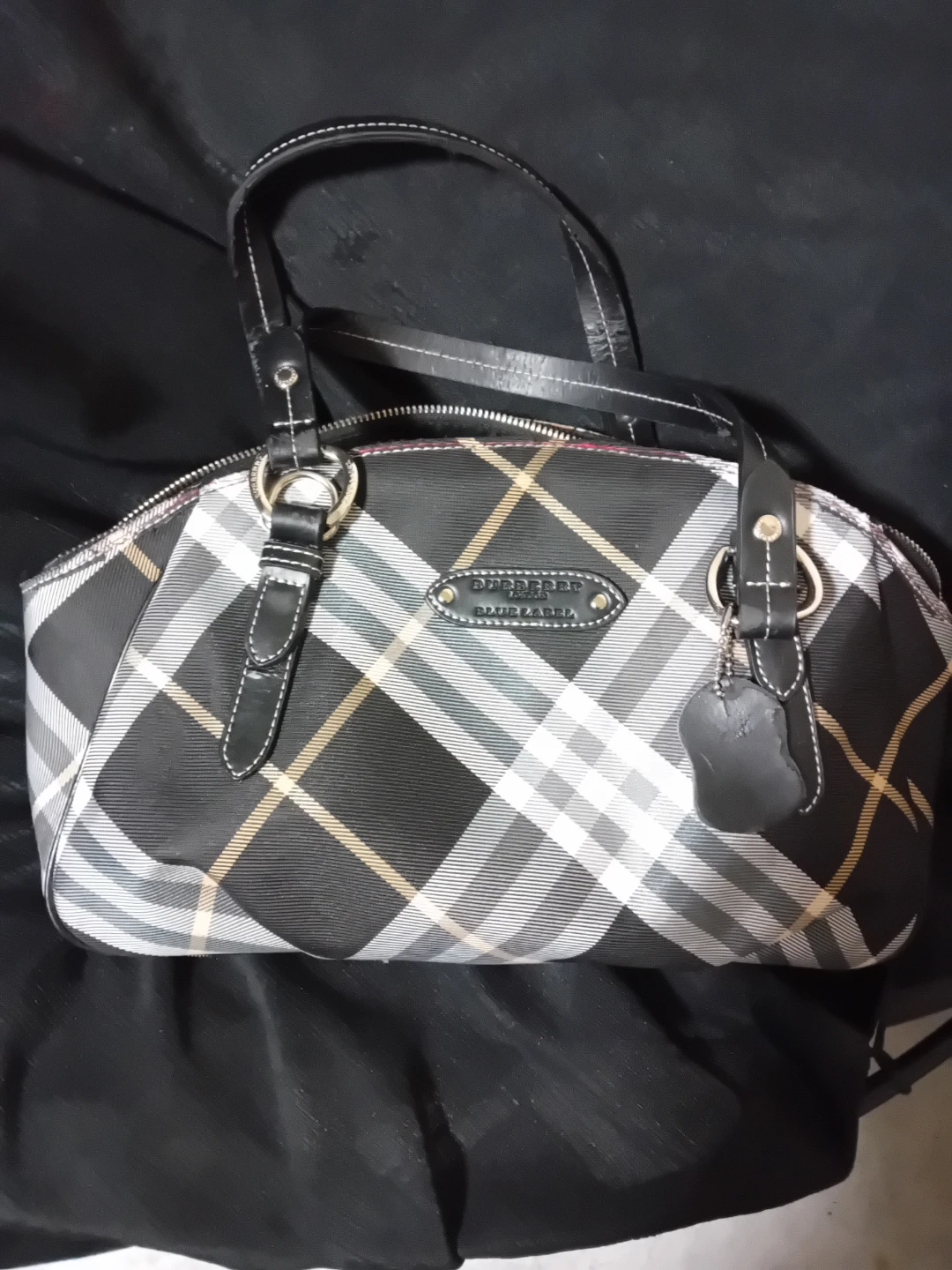 Burberry Blue Label Plaid Satchel Handbag - photo 3